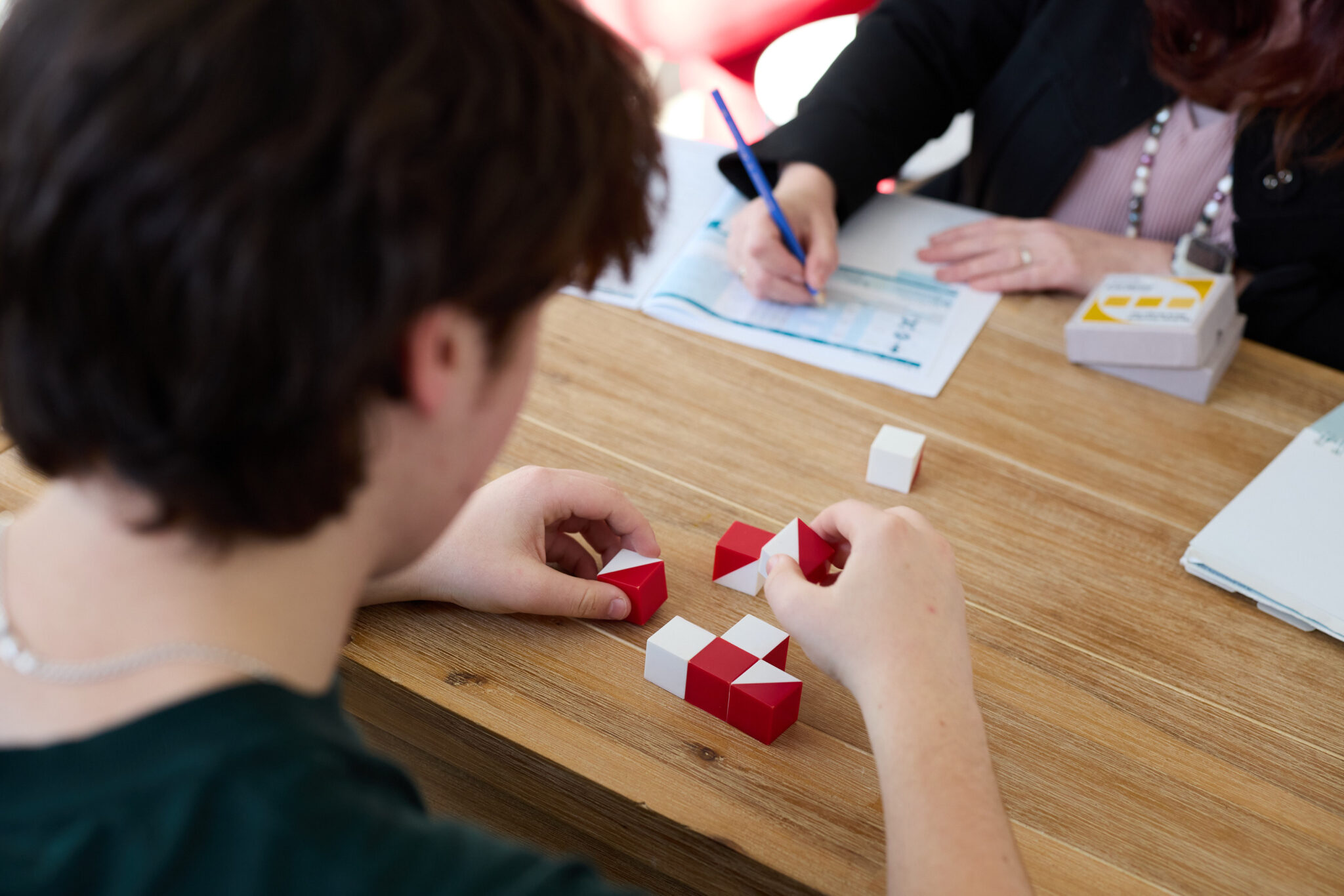 Child during an evaluation session